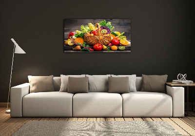 Tableau imprimé sur verre Panier de fruits et légumes