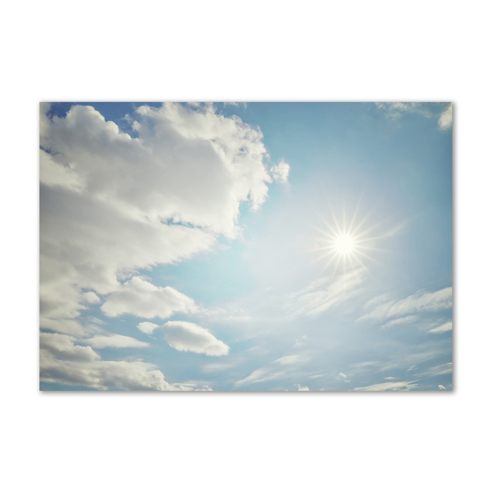 Tableau photo sur verre Ciel plein de nuages