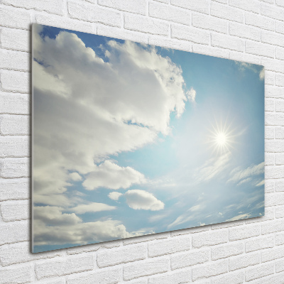 Tableau photo sur verre Ciel plein de nuages