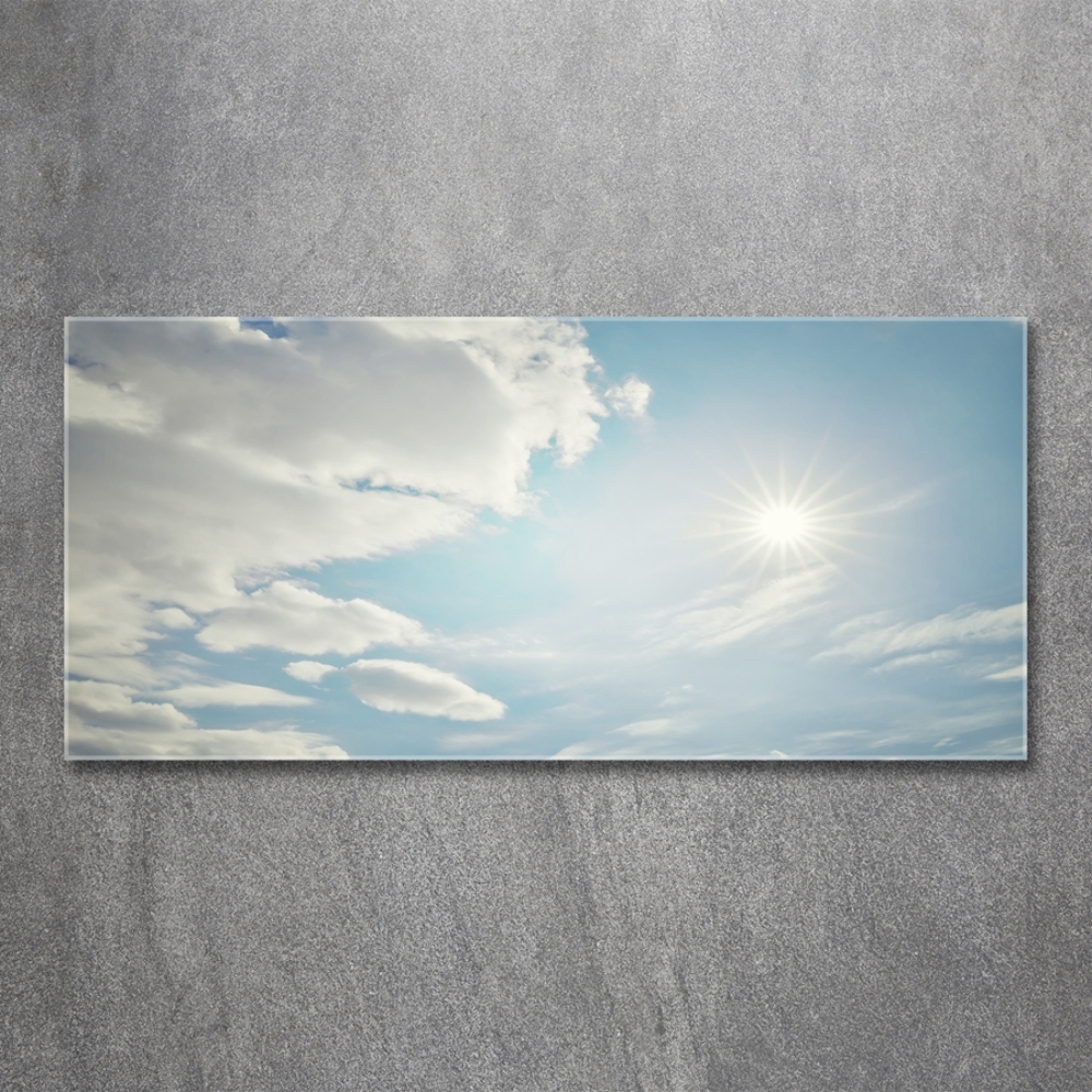 Tableau photo sur verre Ciel plein de nuages