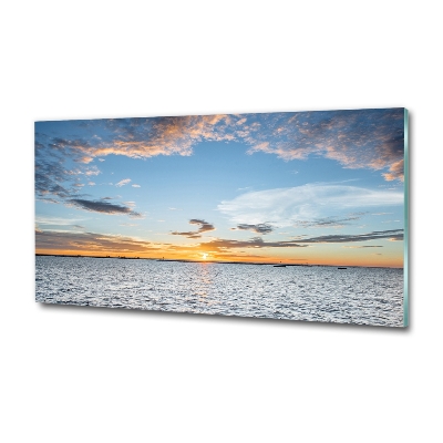 Tableau photo sur verre Crépuscule au bord de la mer