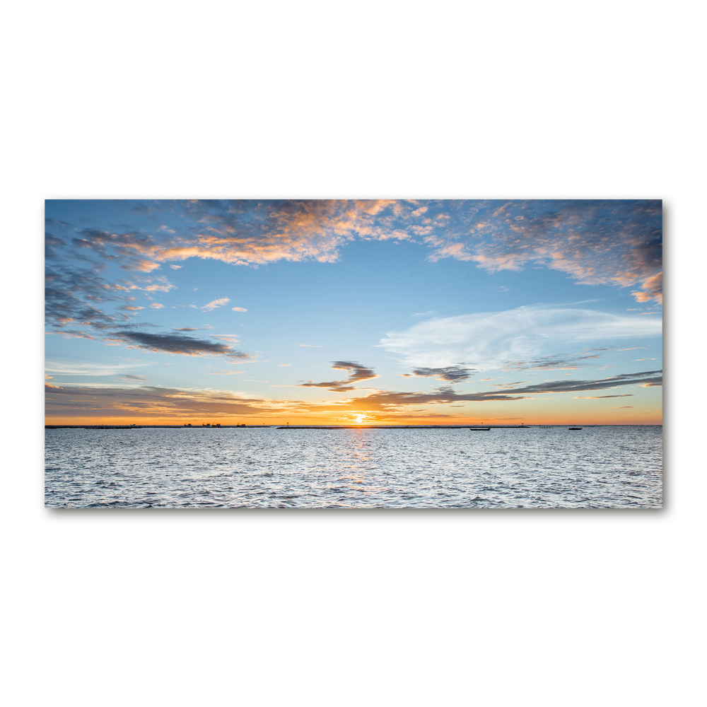 Tableau photo sur verre Crépuscule au bord de la mer