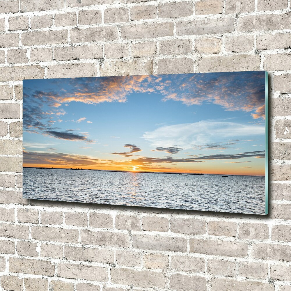 Tableau photo sur verre Crépuscule au bord de la mer