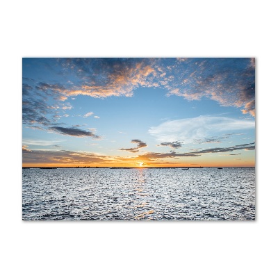 Tableau photo sur verre Crépuscule au bord de la mer