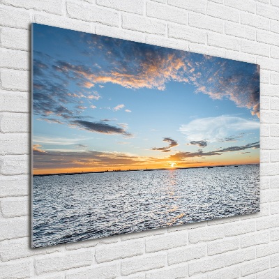 Tableau photo sur verre Crépuscule au bord de la mer