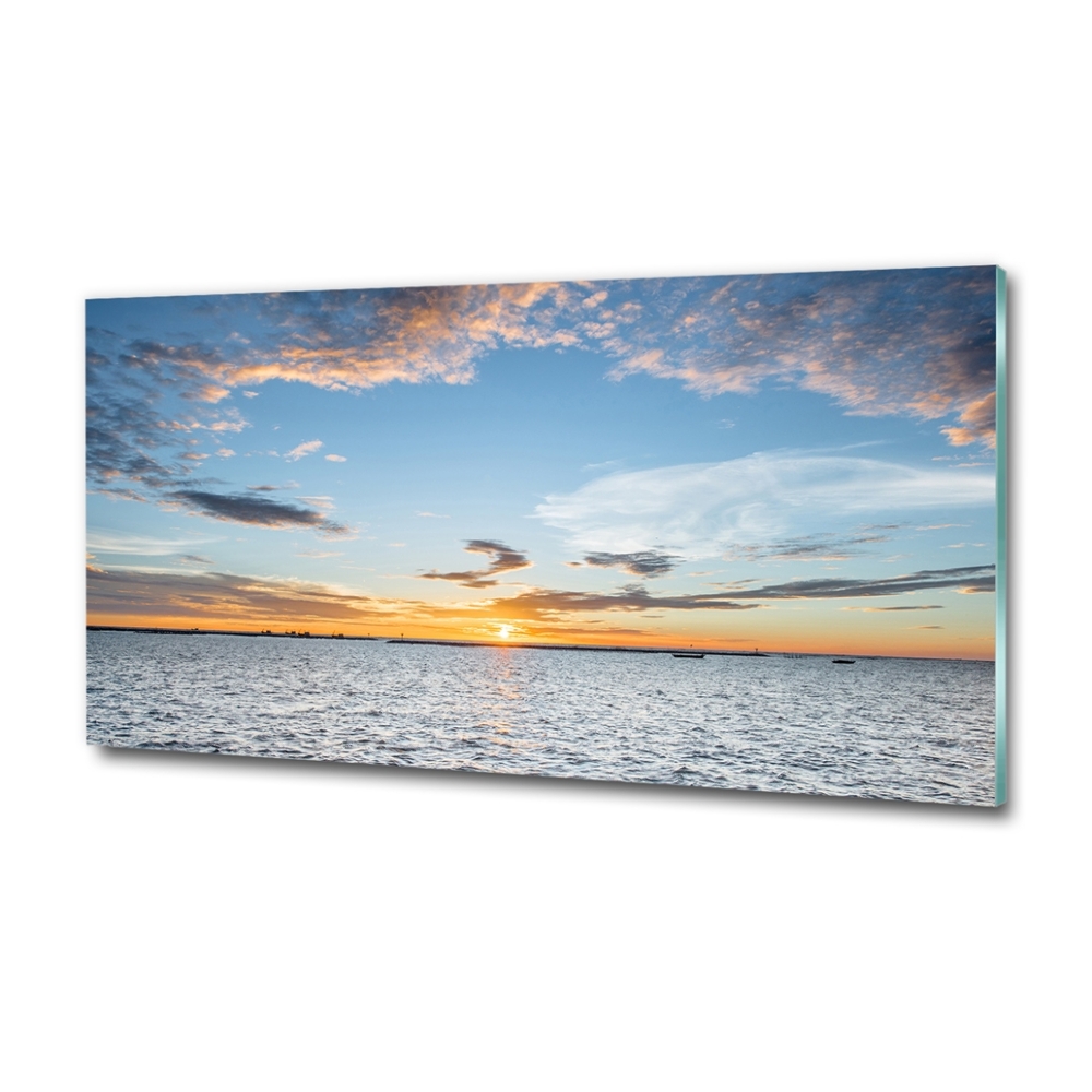 Tableau photo sur verre Crépuscule au bord de la mer