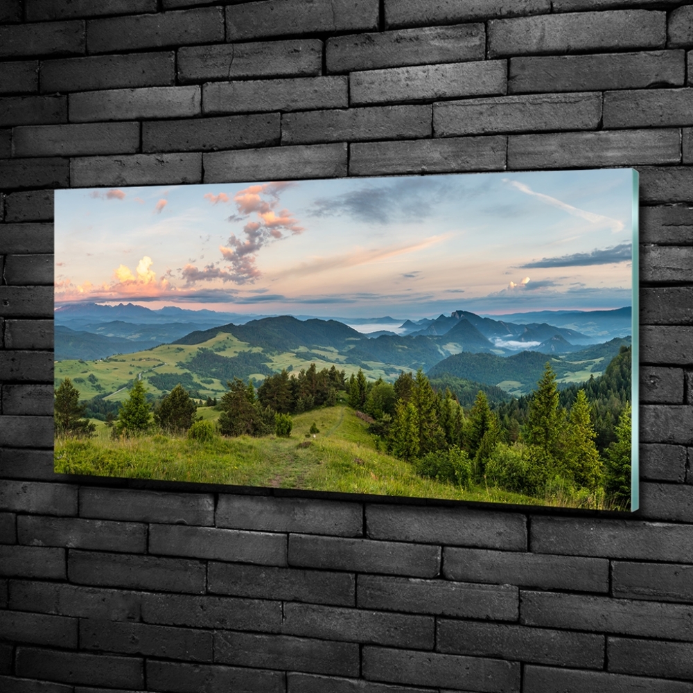 Tableau imprimé sur verre Panorama de Pieniny