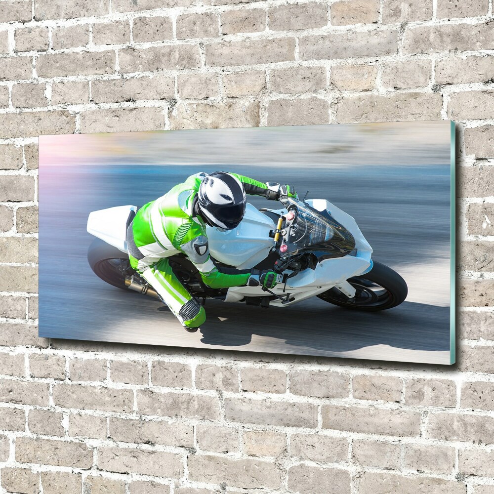 Tableau imprimé sur verre Course de motos