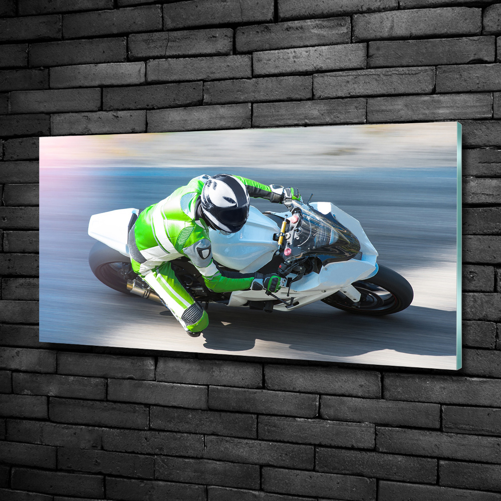 Tableau imprimé sur verre Course de motos