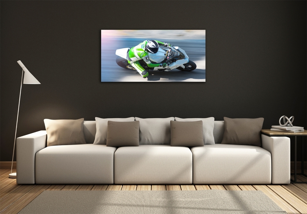 Tableau imprimé sur verre Course de motos