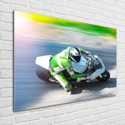 Tableau imprimé sur verre Course de motos