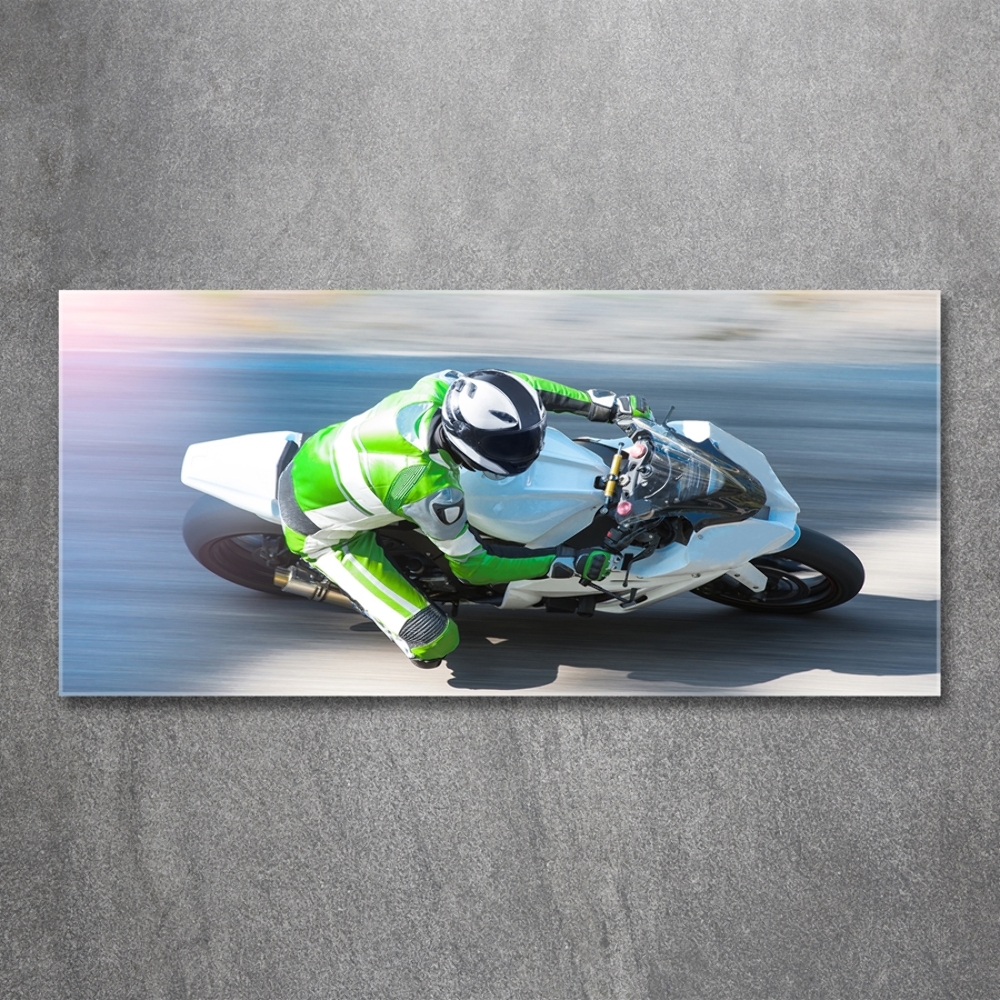 Tableau imprimé sur verre Course de motos