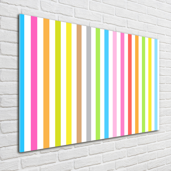 Tableau imprimé sur verre Rayures colorées