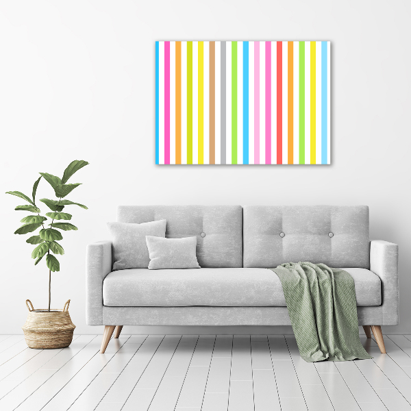 Tableau imprimé sur verre Rayures colorées