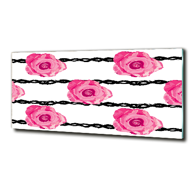 Tableau imprimé sur verre Roses