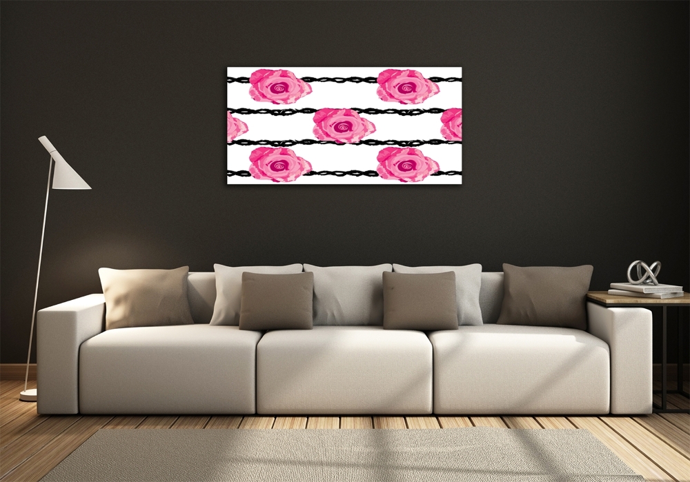 Tableau imprimé sur verre Roses