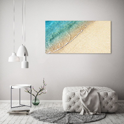 Tableau imprimé sur verre Vague sur la plage