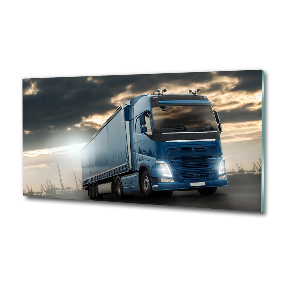 Tableau sur verre Camion