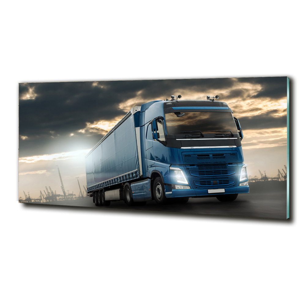 Tableau sur verre Camion