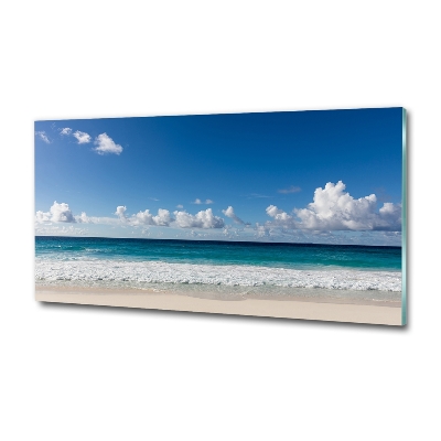 Tableau en verre Plage dans les Seychelles