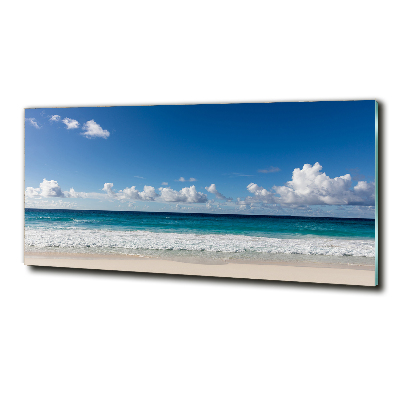 Tableau en verre Plage dans les Seychelles