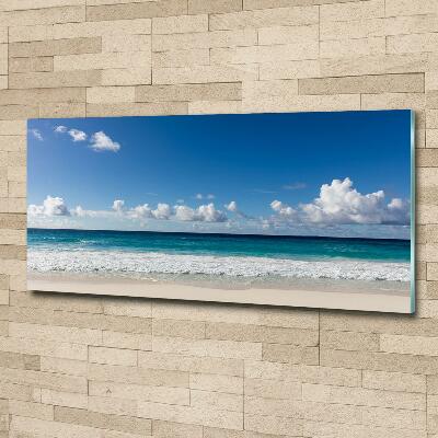 Tableau en verre Plage dans les Seychelles