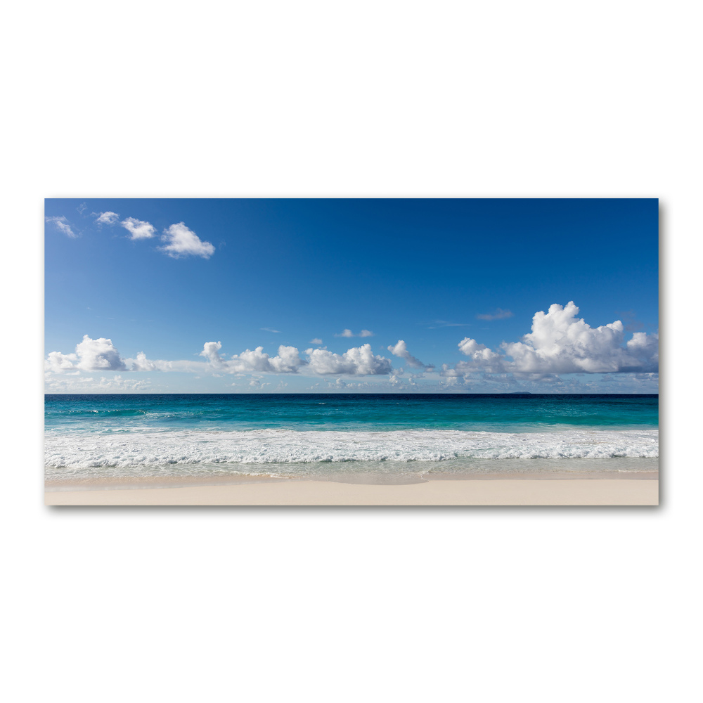 Tableau en verre Plage dans les Seychelles