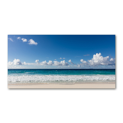 Tableau en verre Plage dans les Seychelles