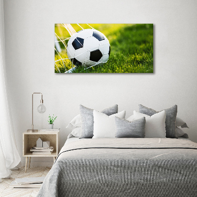 Tableau photo sur verre Football dans les barrières