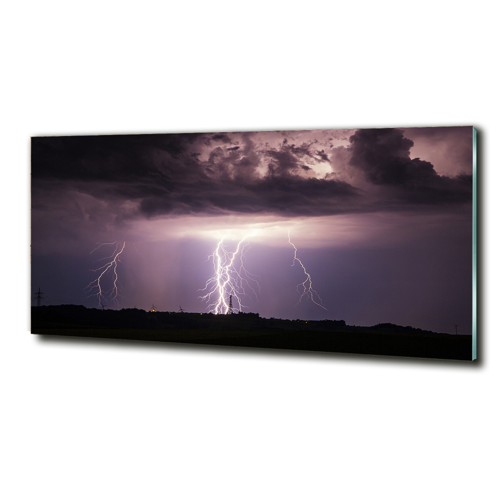 Tableau sur verre Orage