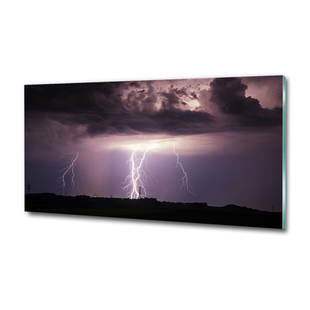 Tableau sur verre Orage