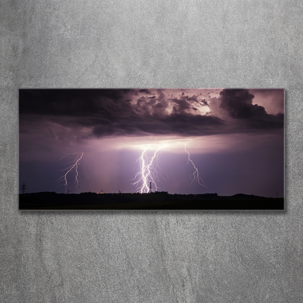 Tableau sur verre Orage