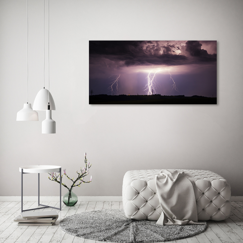 Tableau sur verre Orage