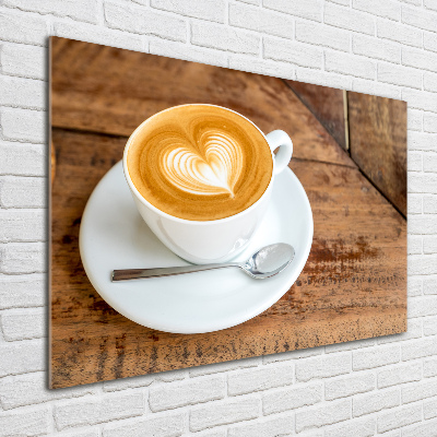 Tableau imprimé sur verre Café dans une tasse