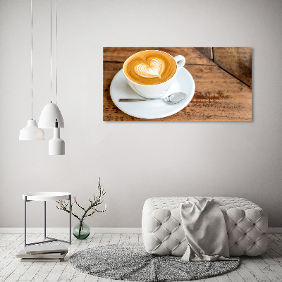 Tableau imprimé sur verre Café dans une tasse