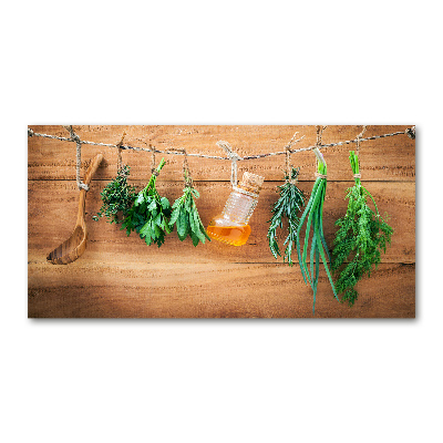 Tableau en verre Herbes sur un fil