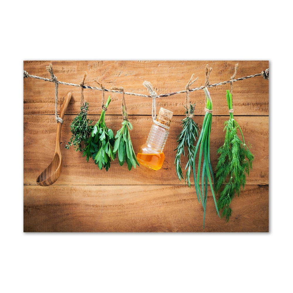 Tableau en verre Herbes sur un fil