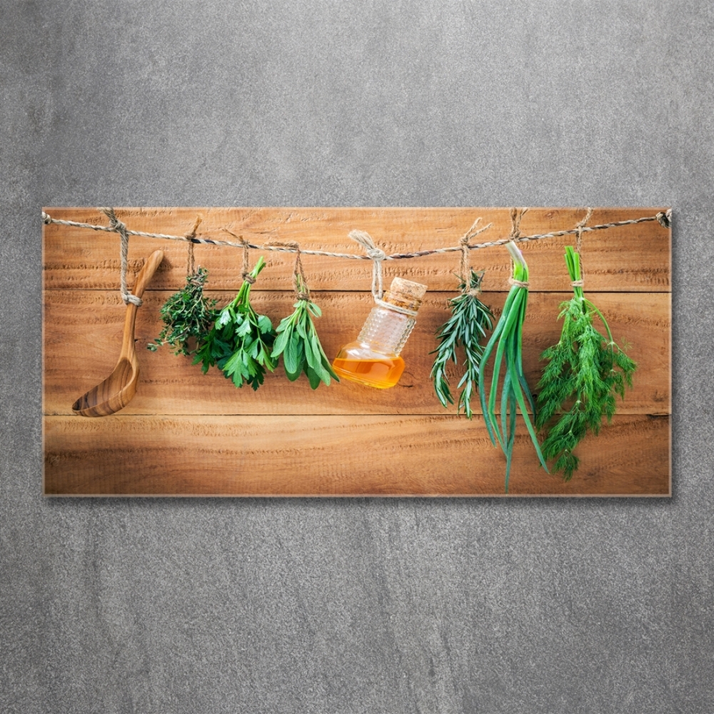 Tableau en verre Herbes sur un fil