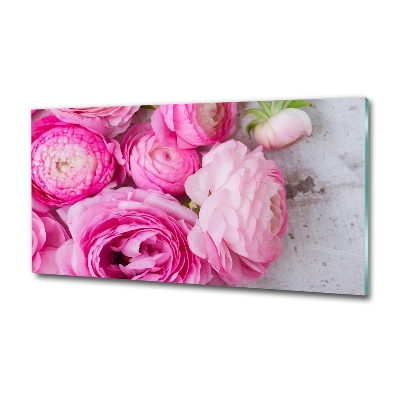 Tableau photo sur verre Roses sauvages