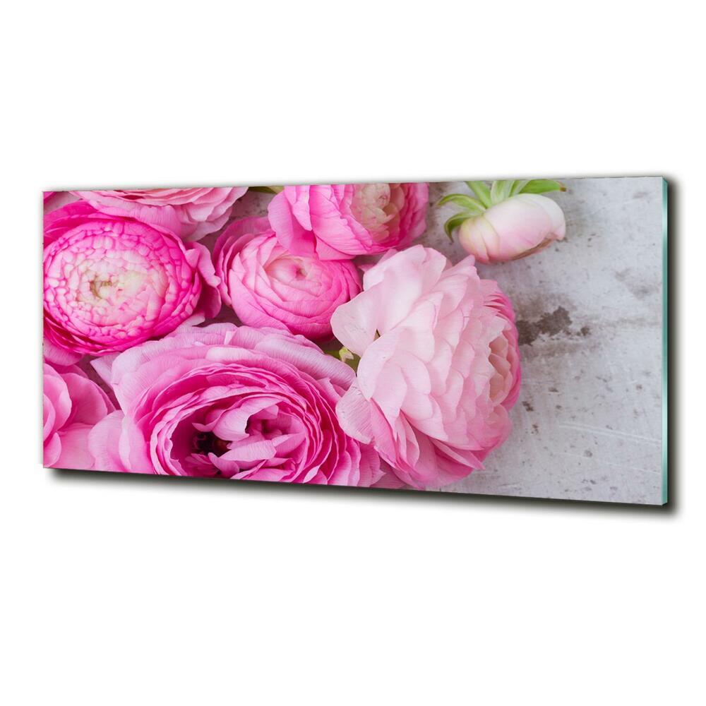 Tableau photo sur verre Roses sauvages