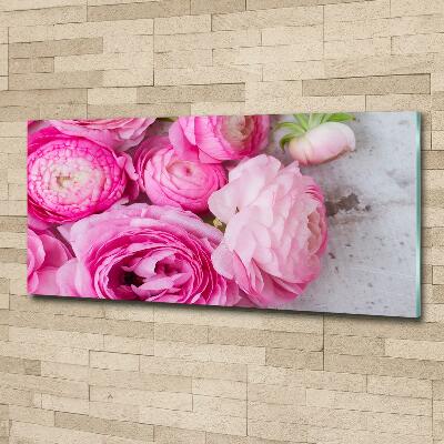 Tableau photo sur verre Roses sauvages