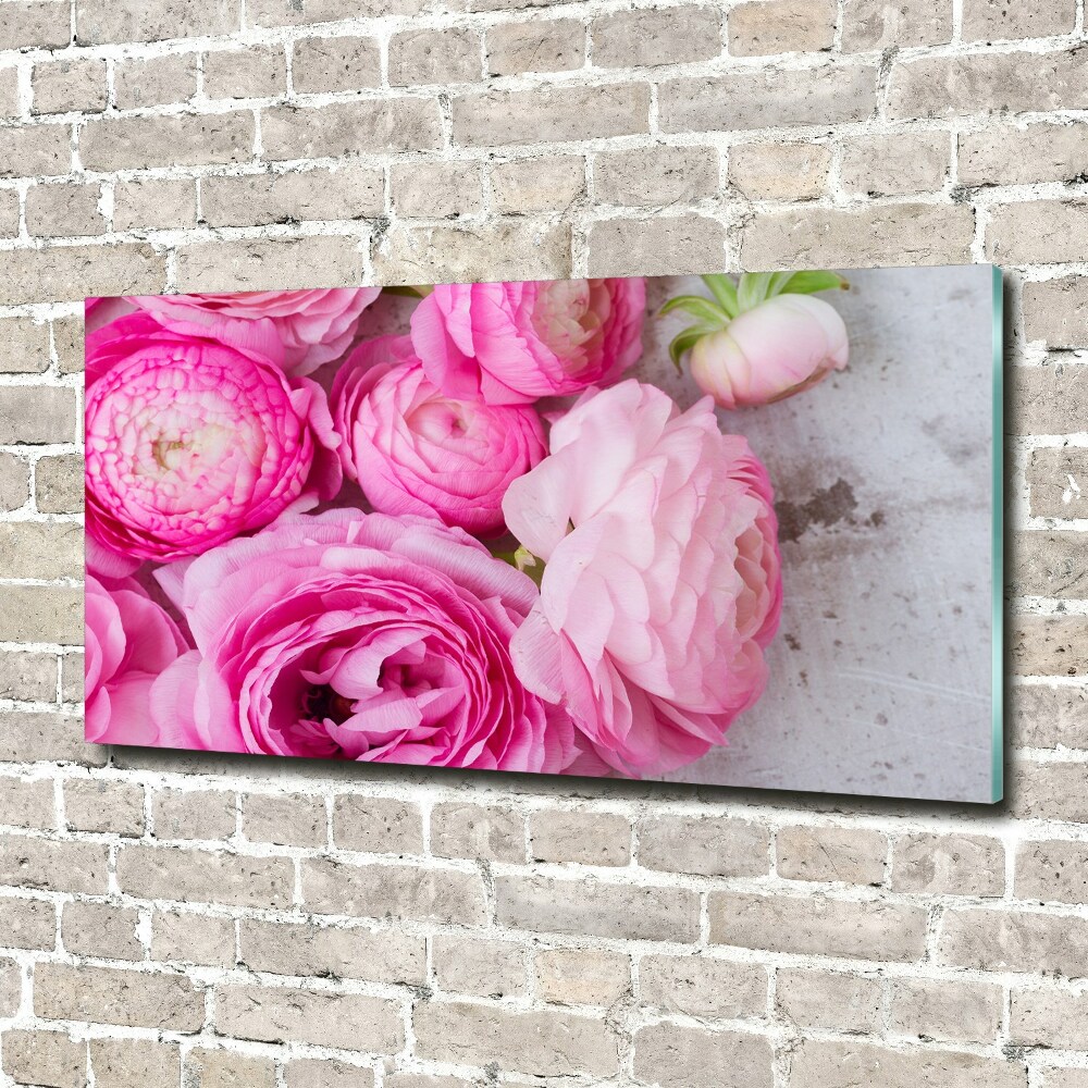 Tableau photo sur verre Roses sauvages