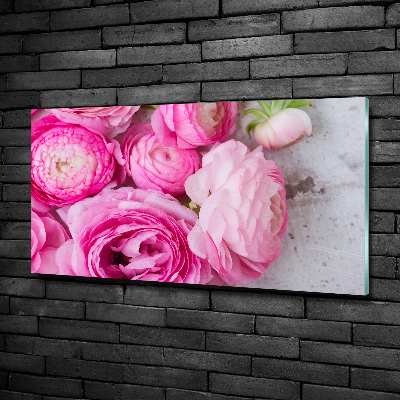 Tableau photo sur verre Roses sauvages