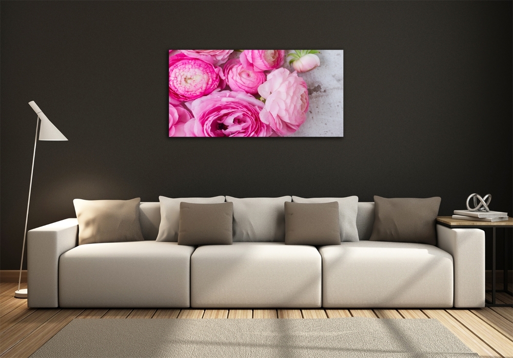 Tableau photo sur verre Roses sauvages