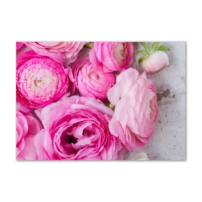 Tableau photo sur verre Roses sauvages