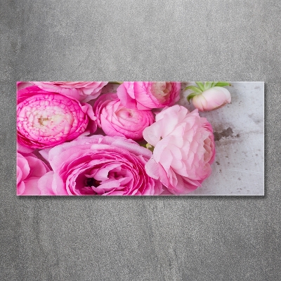 Tableau photo sur verre Roses sauvages