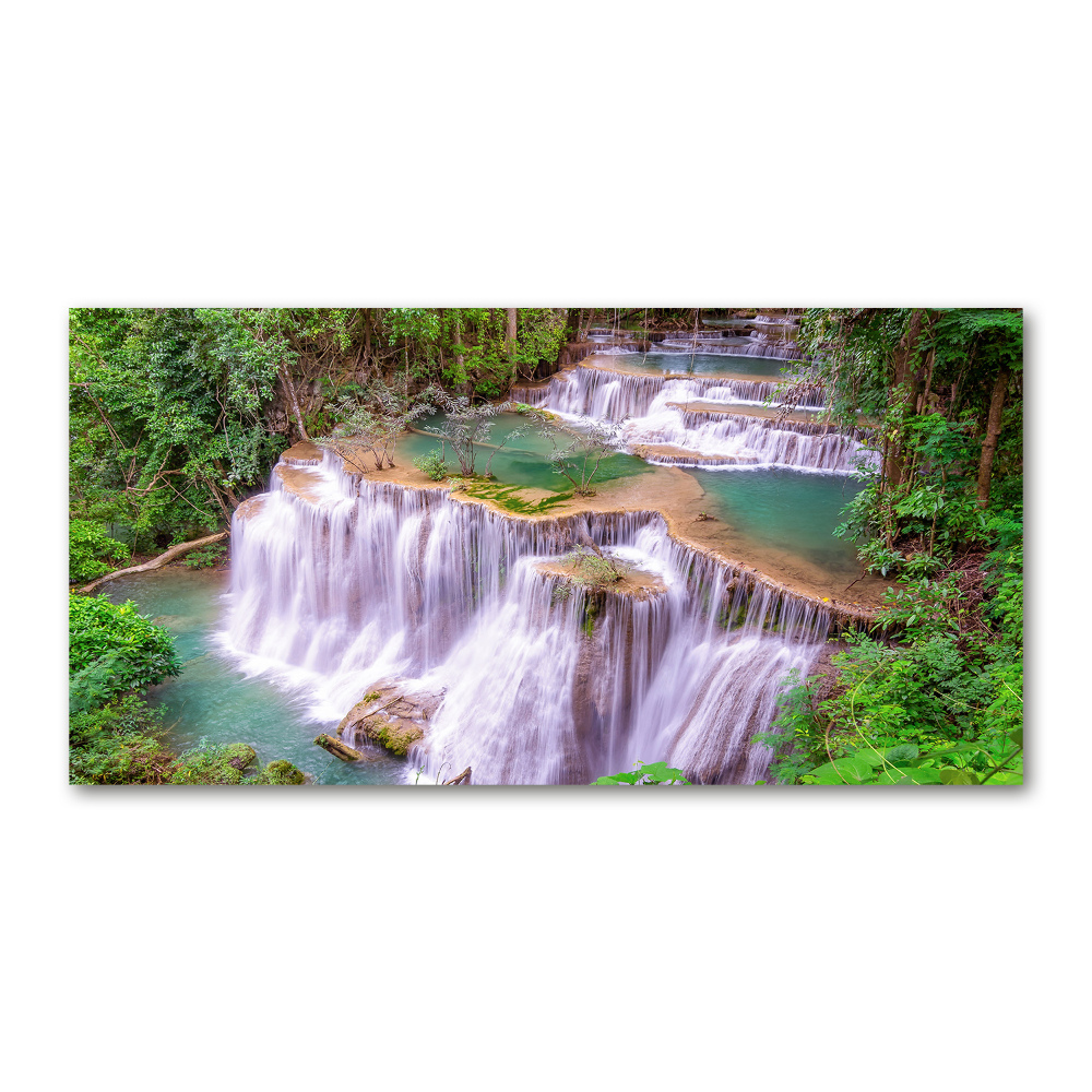 Tableau sur verre Chute d'eau en Thaïlande