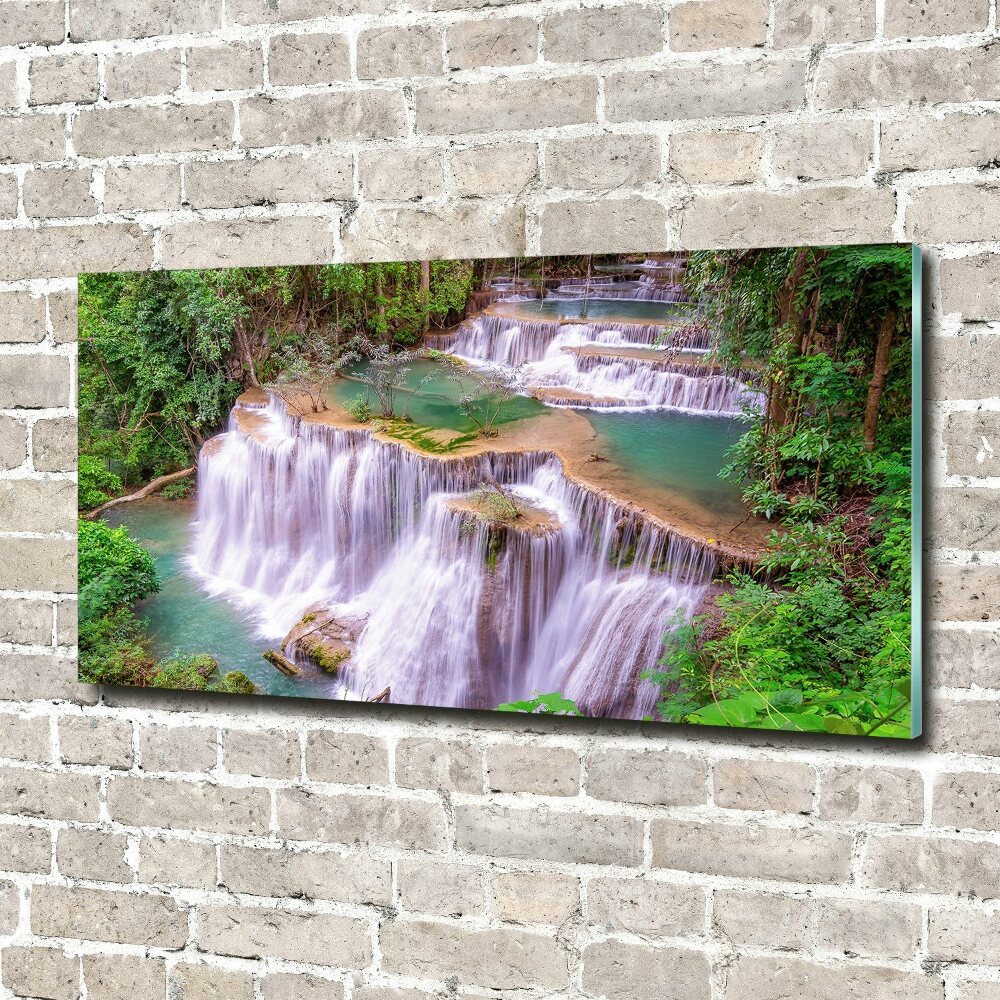 Tableau sur verre Chute d'eau en Thaïlande