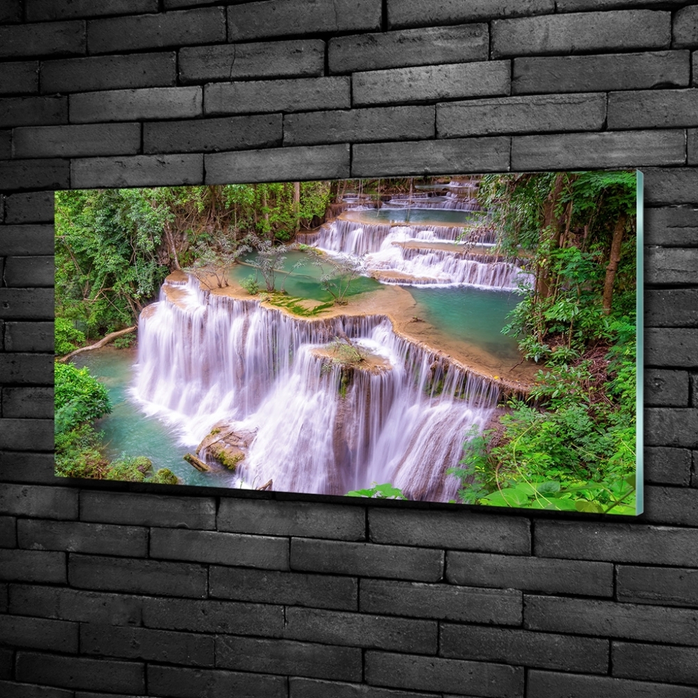 Tableau sur verre Chute d'eau en Thaïlande