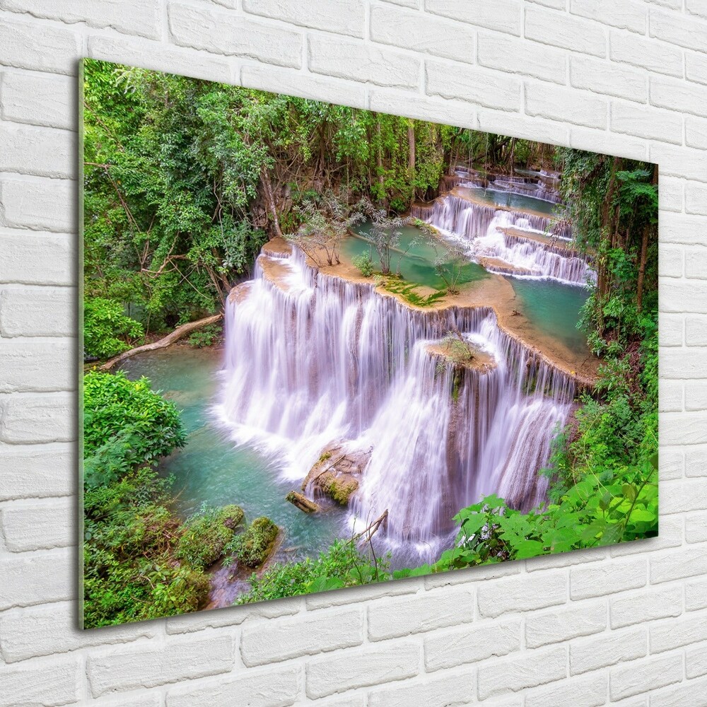 Tableau sur verre Chute d'eau en Thaïlande